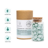 Qquaker personnalisé naturel gel doux soin des cheveux huile de croissance sérum supplément vitaminique traitement des cheveux capsules capillaires