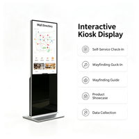Affichage vertical tactile capacitif de 50 pouces, écran 4K UHD sur pied, haut-parleurs stéréo intégrés