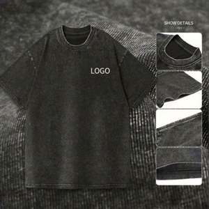 Camiseta de Alta Calidad con Lavado Ácido, Estilo Retro, Holgada, Personalizada, Vintage, para Hombre - Product Image 4