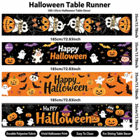 Nouveau chemin de table d'Halloween en gros, décoration d'ambiance pour fêtes et réunions, nappe pour dîner en famille et accessoires de photographie