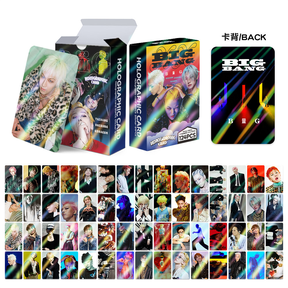 Kpop 124pcs/box Holographic Laser Card Bigbang G-Dragon U Album HD