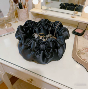 Scatola portaoggetti da scrivania di lusso leggero a forma di fiore, contenitore organizer da donna, ciotola porta gioielli - Product Image 6