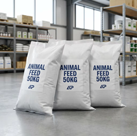 Sac tissé en PP blanc de 25 kg et 50 kg pour l'emballage de riz, farine, engrais, aliments pour animaux, avec impression de logo personnalisée