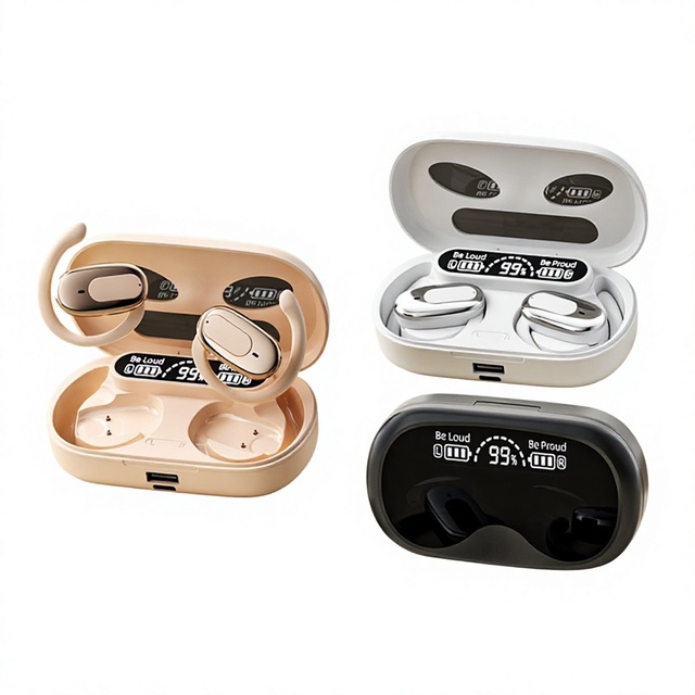 5.4 Earphones Life Waterproof Wireless Sports-Style Open-Ear Design Premium Non-In-Ear Model Digital Display Less 3 Hours