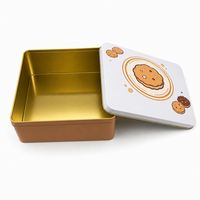 Boîte rectangulaire en fer blanc avec couvercle et base pour jouets, biscuits, bonbons, poupées, avec impression personnalisée, commandes en gros OEM ODM
