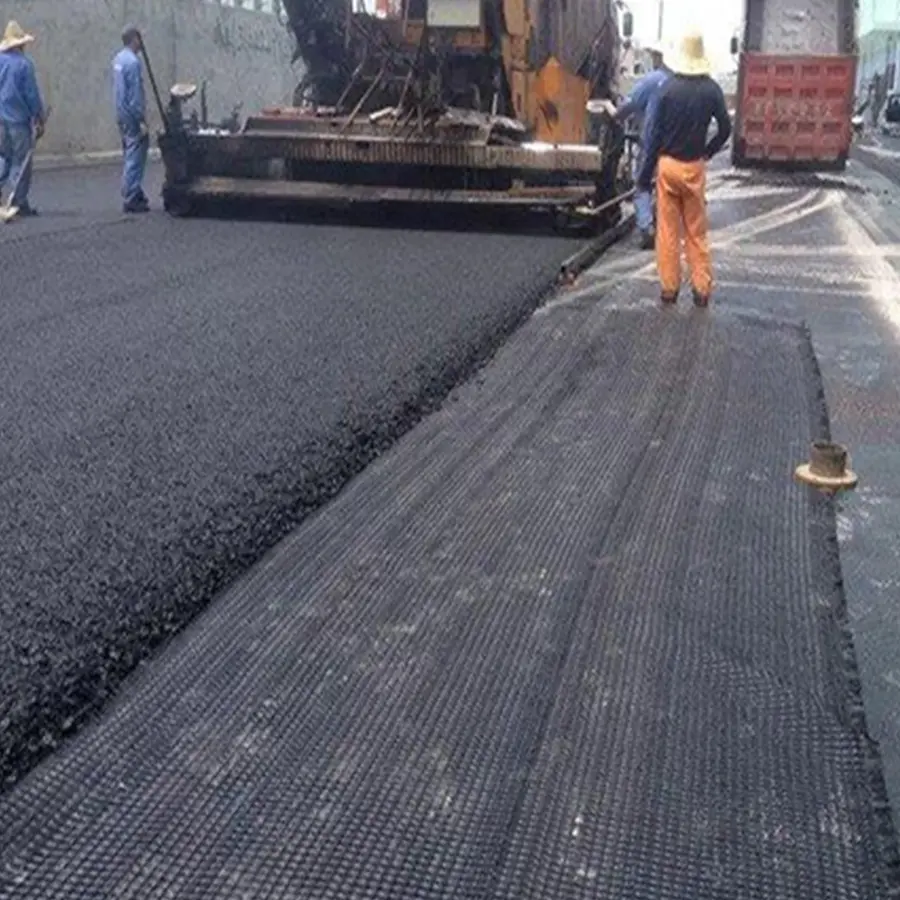 Bitumen Coating Road Pave Fiberglass Geogrid Asphalt Reinforcement