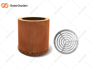 Brasero de Jardín Cursher Cone Cauldron, Mini Brasero Plegable de Acero Corten para Interiores, Portátil, de Leña, para Exteriores, sin Humo, a Gas Propano - Product Image 3