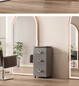 Nouveau design d'usine : Chariot de rangement mobile à trois niveaux pour salon de beauté, chariot à outils de manucure de luxe léger - Product Image 5