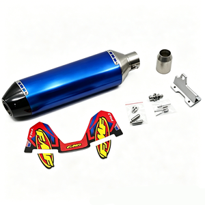 Tubo de Escape para Motocicleta de 470 mm de Longitud y 51 mm de Diámetro de Entrada, Silenciadores FMF 4T con Soporte, Universales para Motocicletas, Motocross, Scooters, Escape <span class=keywords><strong>Moto</strong></span> - Product Image 4