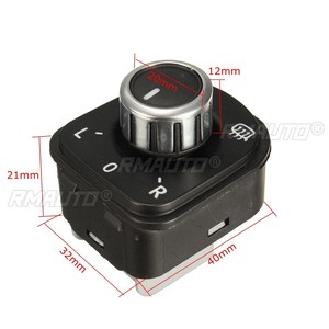 1 interruptor negro para espejo lateral de coche, para VW Golf GTI MK5 MK6, para Jetta MK5 Rabbit 2006-2012 5ND959565A 5K0959565 - Product Image 6