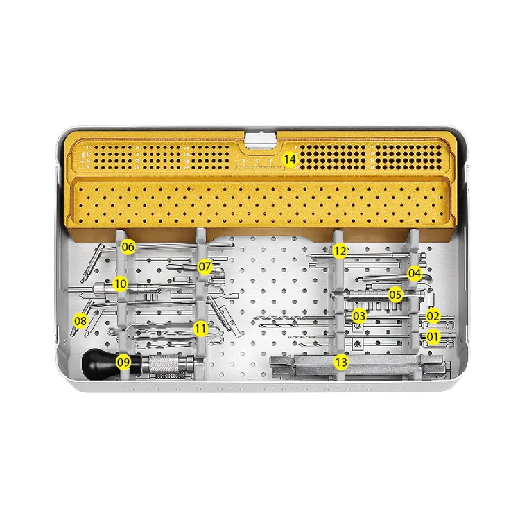 Meitech — instruments médicaux de haute qualité, avec plaque de verrouillage, Kit d'instruments