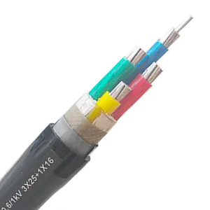 Standard 0.6/1kV 95mm2 Aluminum/Copper Conductor XLPE/PVC Insulation Armoured Steel Wire Cable Power Cable