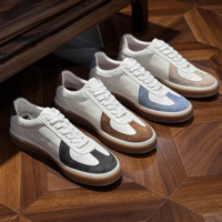 Sneakers décontractées pour hommes de style rétro de luxe en cuir de vache véritable, Zapatillas De Cuero pour la vente en gros, logo personnalisé, dropshipping, chaussures pour hommes