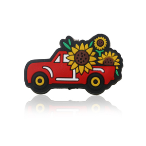 Cuentas de silicona con diseño de camión rojo y flor de margarita para el Día de San Valentín 2024, cuentas personalizables para la fabricación de bolígrafos - Product Image 3