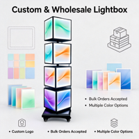 Panneau publicitaire lumineux sur pied, double face, LED, type totem, pour centre commercial, solution d'affichage pour atrium, usage commercial