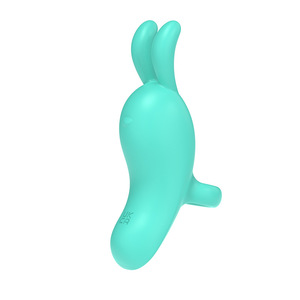 Doigtier vibrant en silicone et ABS en forme de lapin pour stimulation adulte des mamelons et du clitoris - Product Image 4