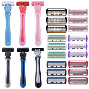 Six Blade Manual Razor For Men Stainless Steel Shaving Head Face Use - Product Image 5