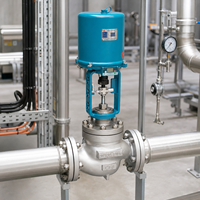 Vanne de régulation électrique en acier inoxydable CF8, type globe DN100 PN16, pour régulation de débit industriel, OEM