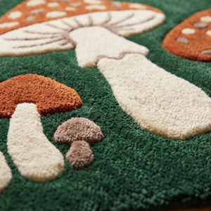 Hand Tufted Wool Mushroom <b>Rug</b> Forestcore Irregular Area <b>Rug</b> Cottagecore <b>Woodland</b> Carpet Nature Inspired Decor for Nursery Bulk - Product Image 4