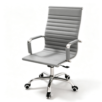 Chaise de bureau ergonomique pivotante à roulettes, cadre métallique, idéale pour le personnel scolaire et les espaces de travail – Meilleure vente