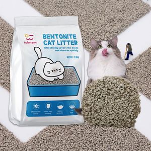 ทรายแมวเบนโทไนต์สีขาวบดละเอียด ความหนาแน่นสูง ดูดซับเร็ว จับตัวเป็นก้อนแข็ง ฝุ่นน้อย คุณภาพพรีเมียม สำหรับแมว จำหน่ายแบบขายส่ง - Product Image 1