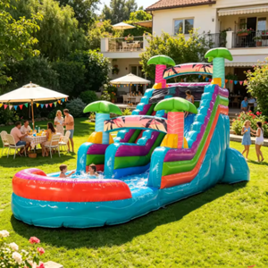 Prix d'usine - Location de jeux gonflables pour fêtes en plein air - Toboggan aquatique géant commercial en PVC <span class=keywords><strong>avec</strong></span> <span class=keywords><strong>piscine</strong></span> pour adultes - Product Image 3