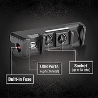 Accessoires Suzuki Jimny-Adaptateur d'alimentation USB 5V double port Conduite à droite arrière CARMATE Chargeur double cigarette Prise 12V