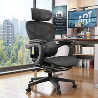 Chaise ergonomique en maille Tianyi modèle 7802 avec soutien lombaire, dossier inclinable, fonctions réglables et base en acier inoxydable pour bureau