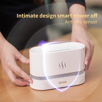 Diffuseur d'arômes portable LFLF à 7 couleurs de flamme, diffuseur d'air silencieux, humidificateur à flamme avec protection automatique contre l'arrêt sans eau