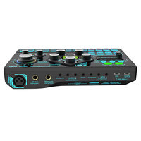 Configuration de Bureau pour Podcast Carte Son SX91 Carte Audio avec Effets Micro Condensateur pour Podcast Kit Complet Enregistrement Studio Streaming