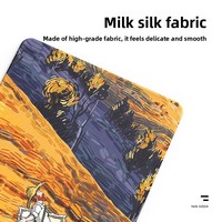 Tapis de Souris Créatif en Silicone Épaissi pour Bureau, Protection Poignet Personnalisée Van Gogh Peinture à l'Huile, Vente en Gros