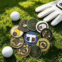Penanda Bola Golf Logam Kosong Personalisasi Green Reader, Penanda Golf Logam Polos, Penanda Golf Ukiran Laser, Tempat Penyimpanan Penanda Golf Kosong
