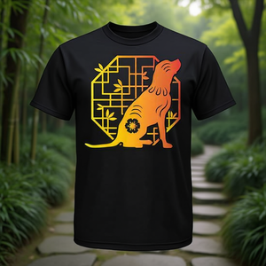 Camiseta Unisex con Diseño del Perro del Zodiaco Chino, Cuello Redondo, Manga Corta, Impresión Digital, para Actividades Promocionales, Tallas S M L XL XXL - Product Image 3