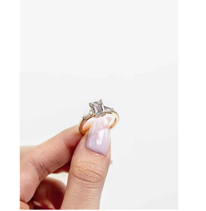 Customizable Platinum Plated Women's 925 Sterling Silver Hip Hop Rapper Bust <b>Ring</b> VVS1 Baguette Moissanite Wedding Pave - Product Image 2