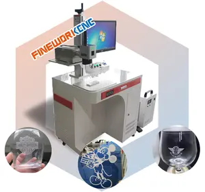 Machine de marquage laser à fibre uv, avec refroidissement à eau, portable, 3W 5W, pour le verre