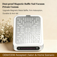 Extracteur de poussière pour nail art avec options or et argent, filtre lavable, écran tactile, déflecteur magnétique, couleur personnalisable pour les détaillants de cosmétiques