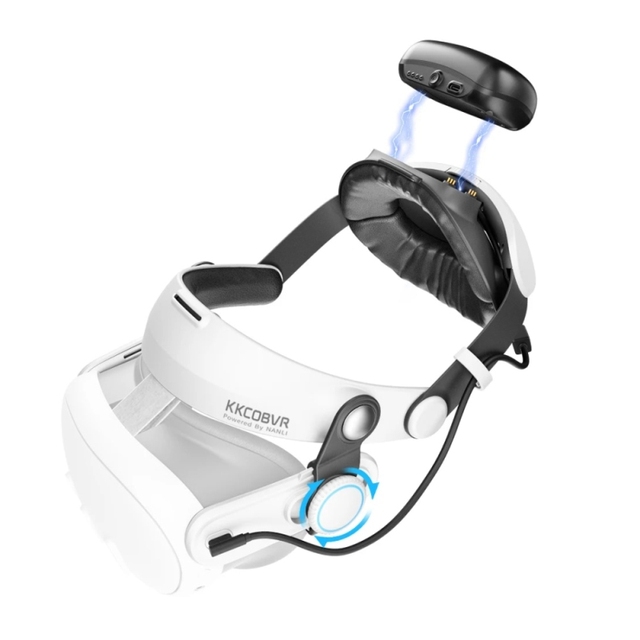 KKCOBVR Q3Pro Halo Elite 10000mAh Battery Head Strap with Adjustable Facial Distance Compatible with Q3/Q3S