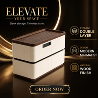 Nouvelle Armoire d'Appoint Haut de Gamme Luxe Léger 2026 à 4 Tiroirs en Bois Massif avec Recharge Sans Fil Intelligente Multifonctionnelle pour Coin/Salon