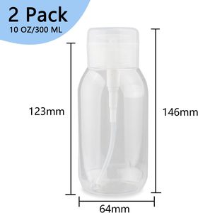 Bouteille de lotion compressible personnalisée en promotion, 300 ml, 500 ml, transparente, pour gel douche, emballage avec bouchon à clapet, pour démaquillant - Product Image 2