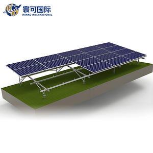 Struttura di Supporto per Pannelli Solari in Acciaio a Inclinazione Fissa Progettata per Installazione su Campo Aperto Sistema di Montaggio a Terra a Doppio Palo - Product Image 4