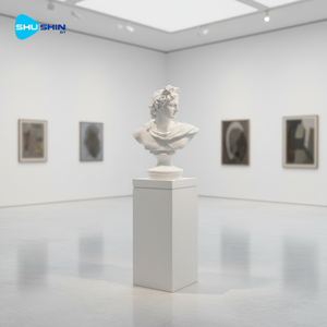 Buste d'Apollon romain en marbre blanc, fait à la main, design traditionnel, surface polie, pour villa, objets de collection d'art - Product Image 1