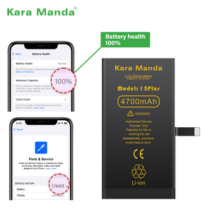 Kara Manda mới 0 chu kỳ chẩn đoán không có hàn hiển thị 100% sức khỏe công suất cao thay thế pin điện thoại cho Iphone 15 cộng với pin - Product Image 1