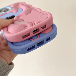 Coque en Silicone Souple Mignonne Style Poupée 3D pour iPhone 16 15 14 Plus 17 Pro <span class=keywords><strong>Max</strong></span>, Toucher Peluche, Housse en Caoutchouc Antichoc - Product Image 6