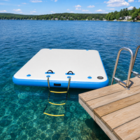 Plateforme flottante gonflable avec structure renforcée en Drop Stitch pour bateaux, piscines, lacs et activités de plage