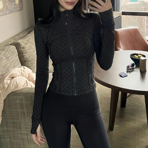Veste <span class=keywords><strong>de</strong></span> yoga d'hiver pour <span class=keywords><strong>femme</strong></span> avec fermeture éclair dorée, livraison express aux États-Unis, vêtements <span class=keywords><strong>de</strong></span> fitness ajustés pour <span class=keywords><strong>femme</strong></span>, ensemble veste - Product Image 5