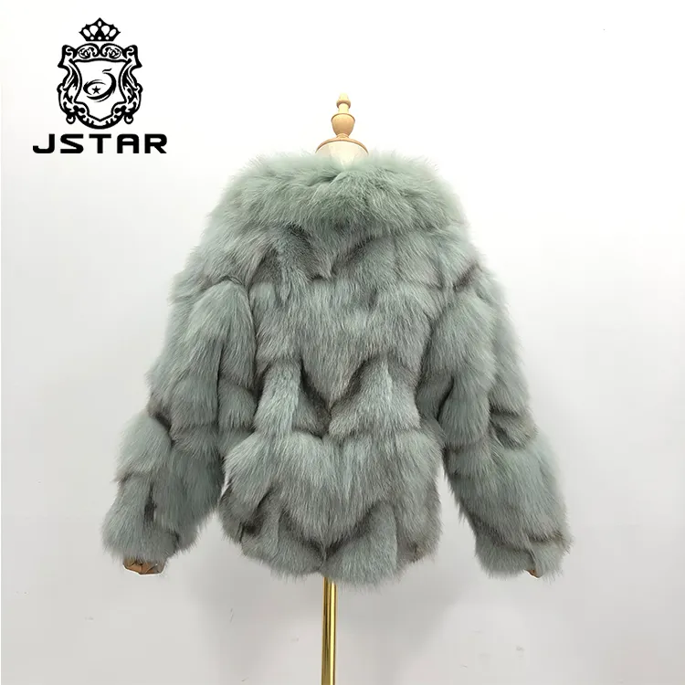 Cheap wholesale lady fur coats Women fox fur coat genuine Thick Warm Plum color fox fur coat