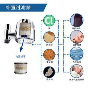 Juego de Ducha con Cabezal de Ducha de Lluvia de 7 Pulgadas con Filtro, Cromado, Fácil de Instalar, Portátil - Product Image 3