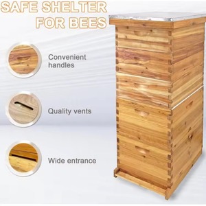 New 5 Layer Fir Wood Beehive Kit with 100% Beeswax Dipped Frames and Plastic Foundation Sheet - Product Image 6
