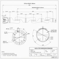 Nouveau bras robotique collaboratif A2CA-705 à charge maximale, 7 degrés de liberté, ultra-léger en alliage d'aluminium, 260W DC48V, rayon d'action de 653mm
