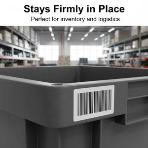 High-quality customised 31x12, 37x20 and 40x17 black adhesive labels for clothing – price tags and <b>stickers</b> - Product Image 6